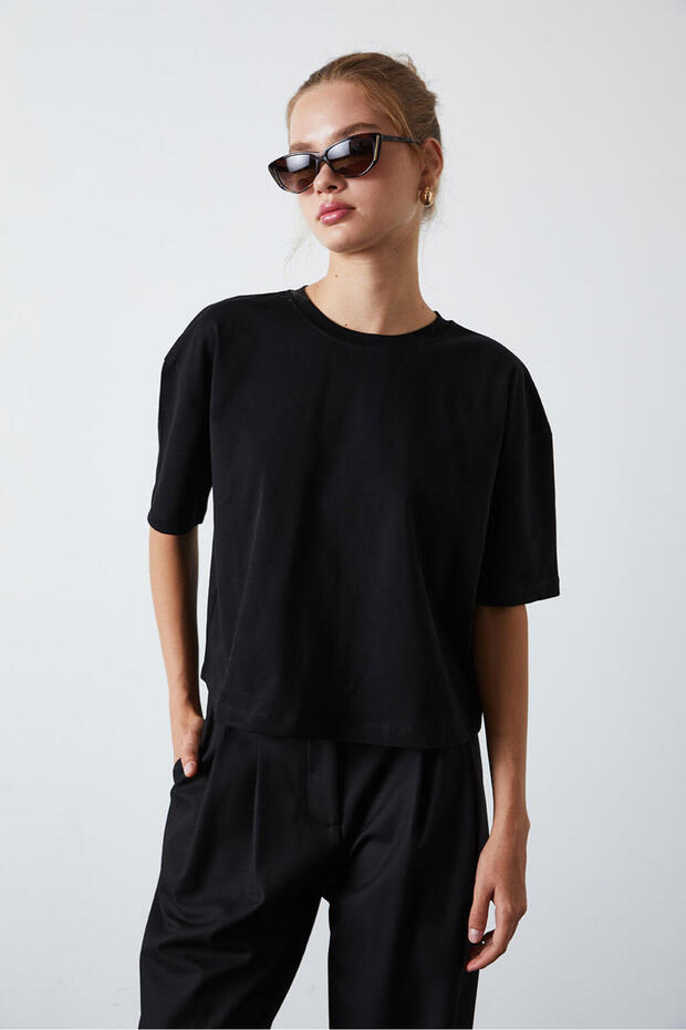 Oversize Kısa Tshirt - 3