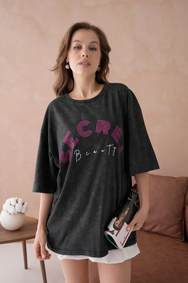 Printed Casual Basic T-Shirt - 3