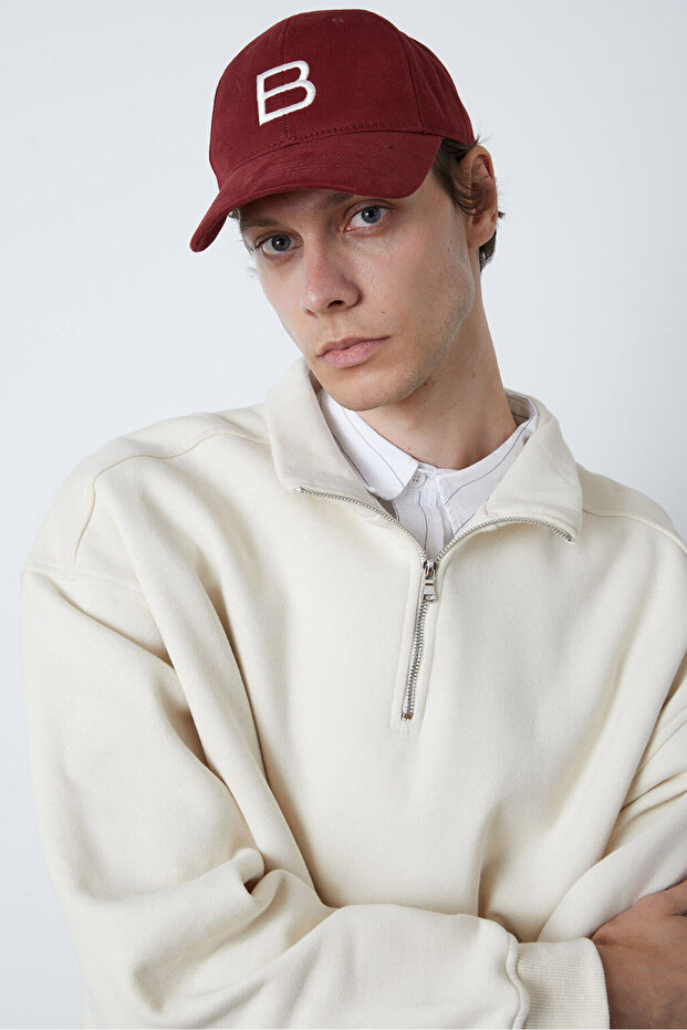 Dik Yaka Oversize Sweatshirt - 1