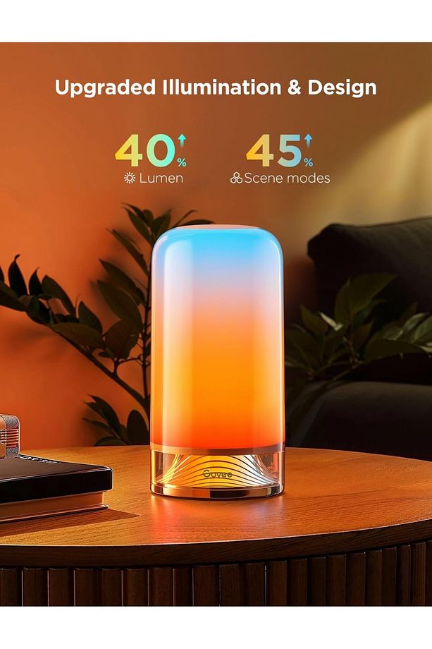 Masa Lambası LED Gece Lambası Dokunmatik, Alexa Kontrollü, RGBICWW, 64 Sahne Modu - 2
