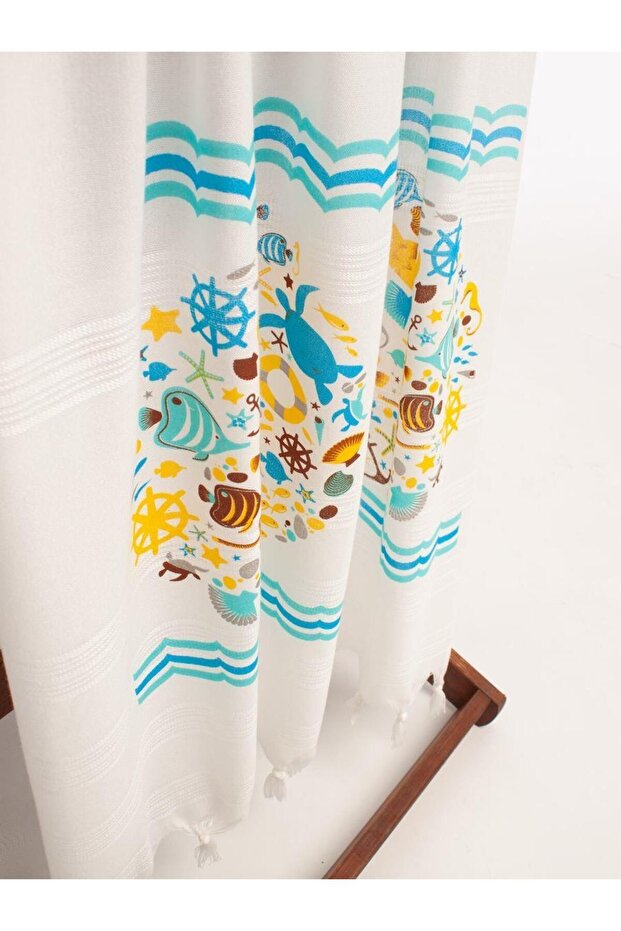 Baskılı Bambu Peştemal Plaj Havlusu - 3