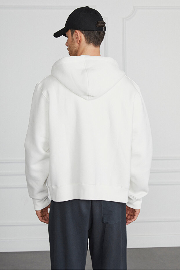 Oversize Kısa Hoodie - 5