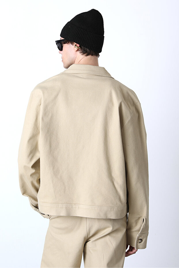 Cep Detaylı Gabardin Ceket - 5