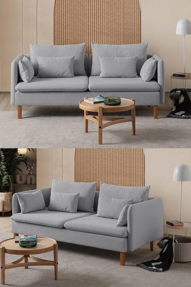 Flexy Üçlü Kanepe GRİ - 1