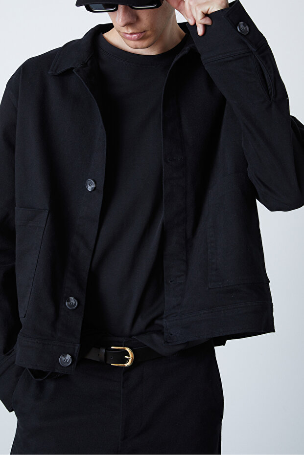 Cep Detaylı Gabardin Ceket - 4