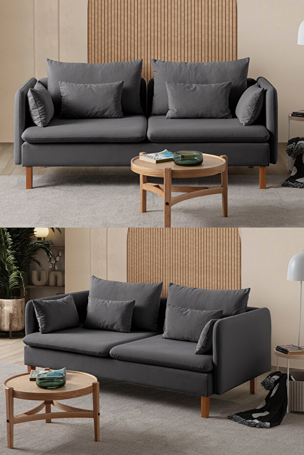 Flexy Üçlü Kanepe ANTRASİT - 1