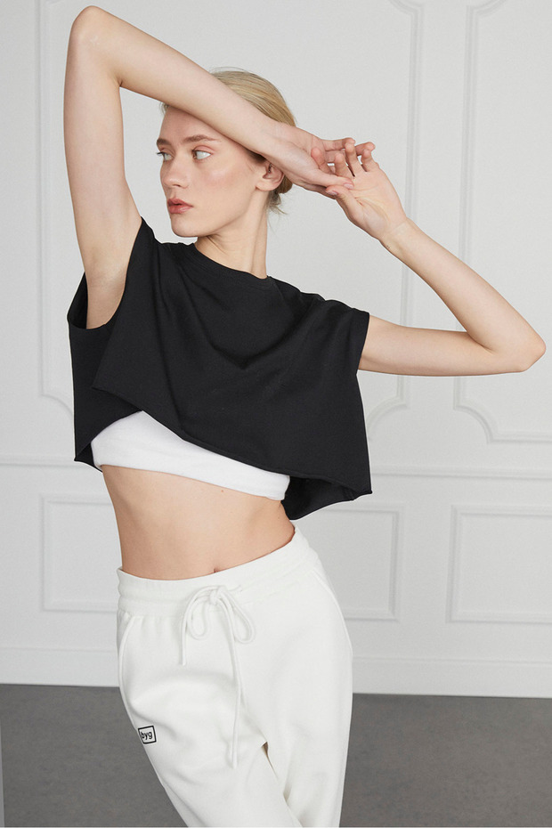 Baskılı Crop Tshirt - 1