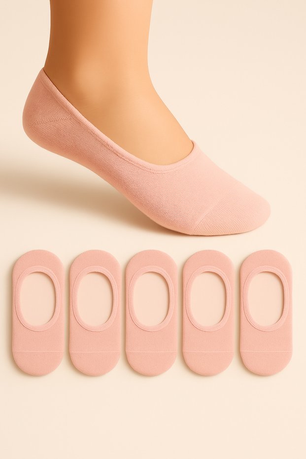 5 Pairs of Toe Seamless Silicone Premium Children's Ballerina Socks