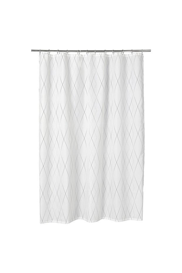 BASTSJÖN Shower Curtain 180x200 cm – White/Grey/Beige | IKEA Stylish Polyester