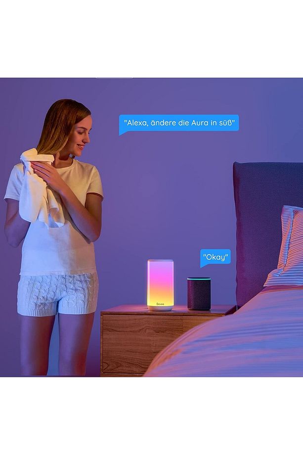 Akıllı Masa Lambası, Alexa ve Google Asistan ile Çalışan, 2200K-6500K Ayarlanabilir Renk - 3