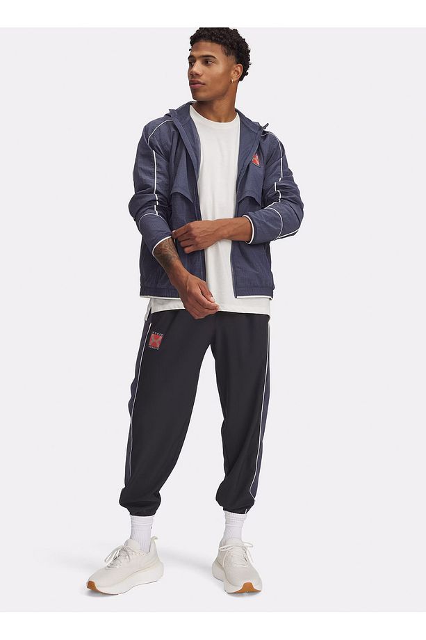 6000506-044 UA Run 96 Pant Lastikli Bel Loose Fit Gri Erkek Eşofman Altı - 3