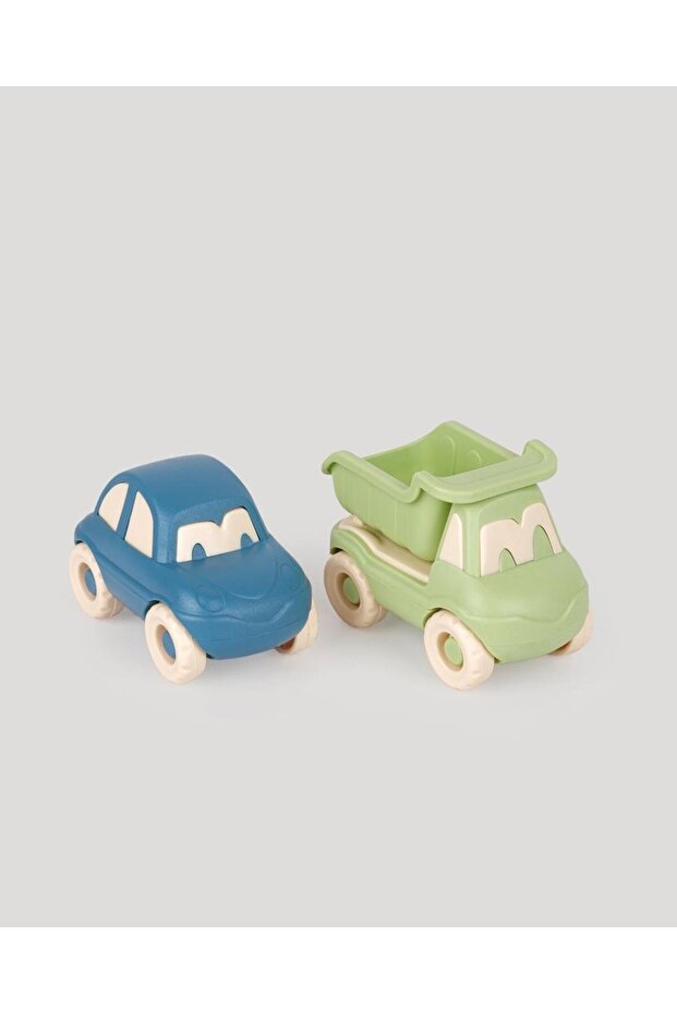 Truck and Car - Green-Turquoise Mini Vehicles