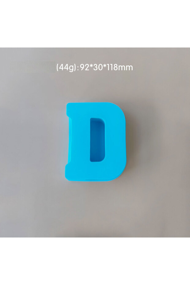 قالب سيليكون من الراتنج والصابون على شكل حرف D متوسط الحجم