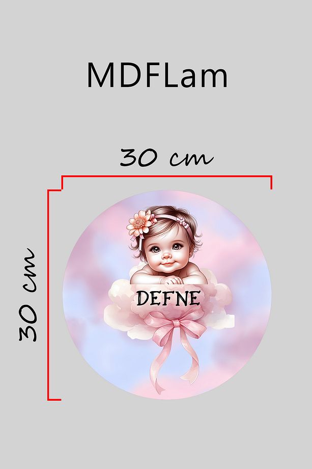 Dijital Baskı Desenli Çocuk Odası, Bebek Odası, Kapı süsü, Duvar Süsü - 3