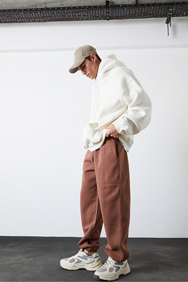 Kapşonlu Oversize Sweatshirt - 1