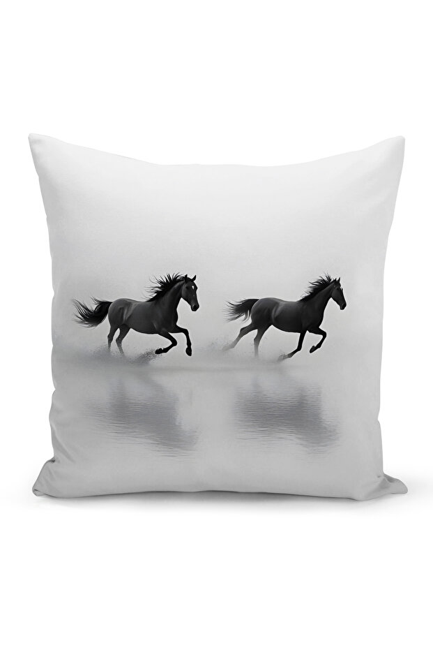 Classic Horse Series Double Sided Digital Printed Throw Pillow Cover (Horse)
