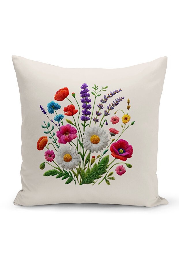 Flower Spring Series Double Sided Digital Printed Throw Pillow Cover (Spring)