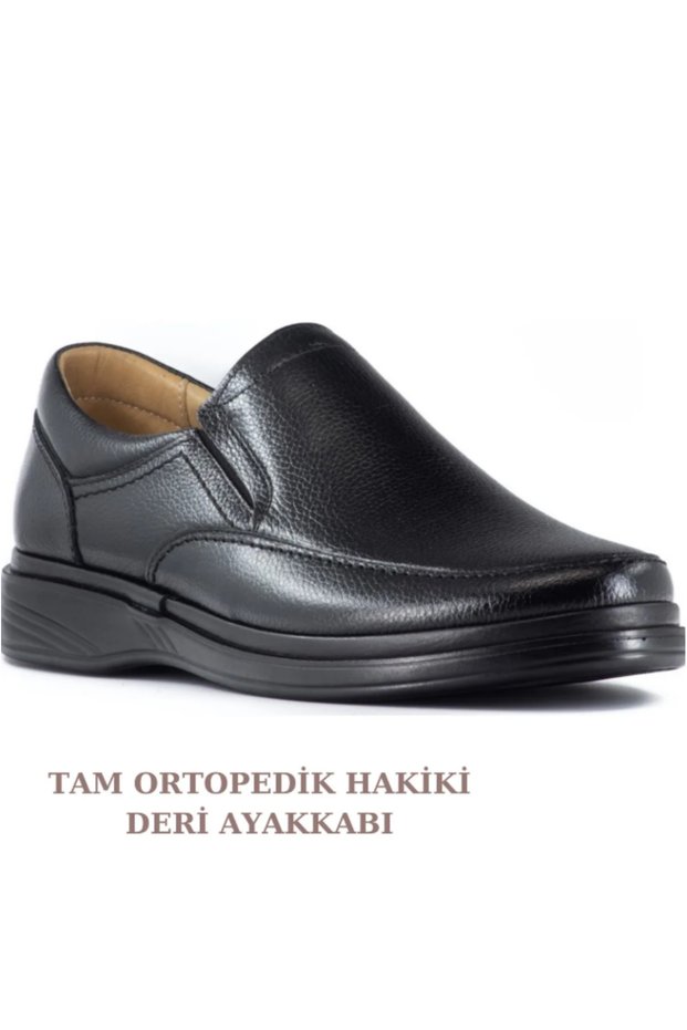 Orthopedic Dad Shoes Suitable for Daily Genuine Leather Laceless Foot Health