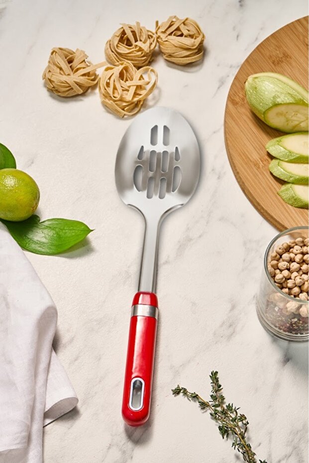 ملعقة تقديم مموجة من ماستر ميد باللون الأحمر - 1