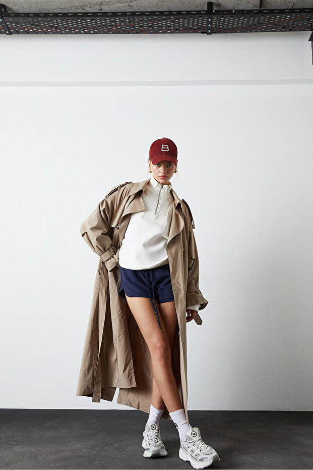 Pis Dikişli Mini Şort - 2