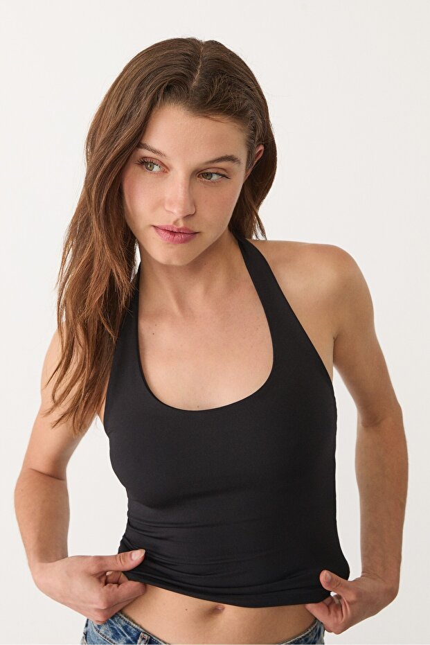 Halter yakalı tişört - 3