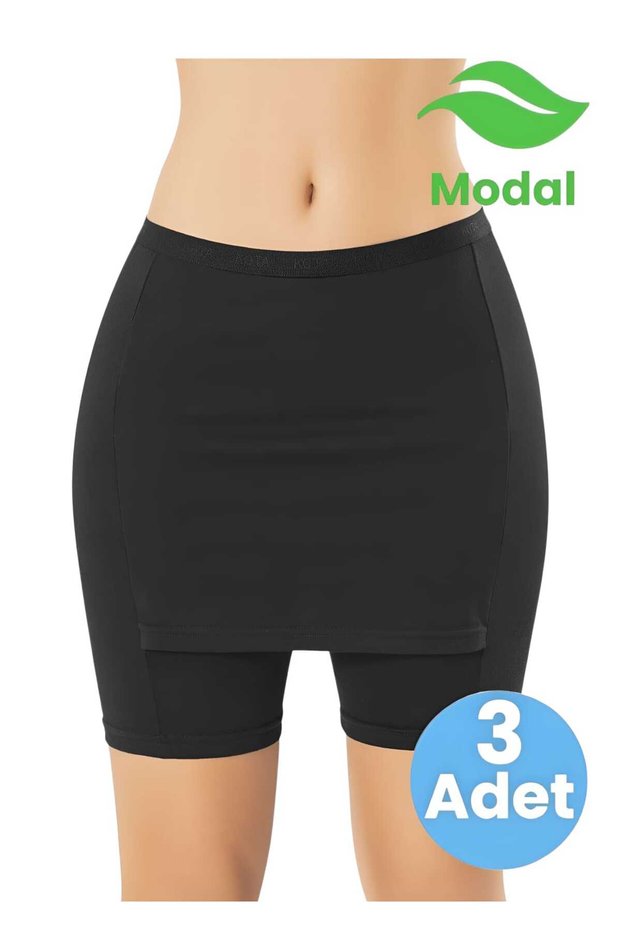 Women's 3-Piece Over-The-Knee Tights Modal Underskirt Skirt Tights