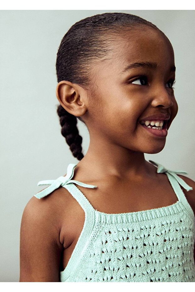 Askılı kroşe bluz - 4