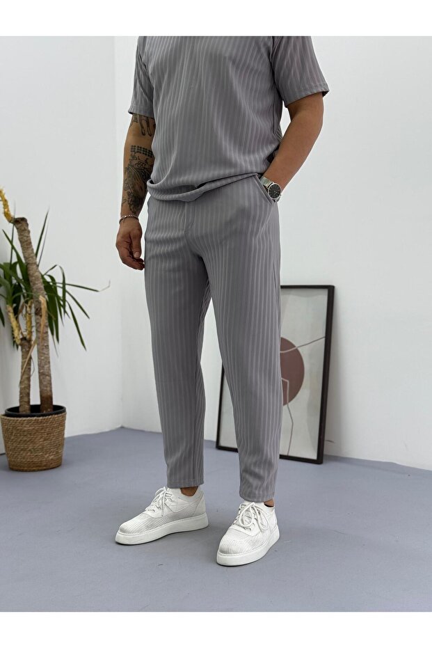 Men's Lycra Twill Ottoman Fabric Trousers