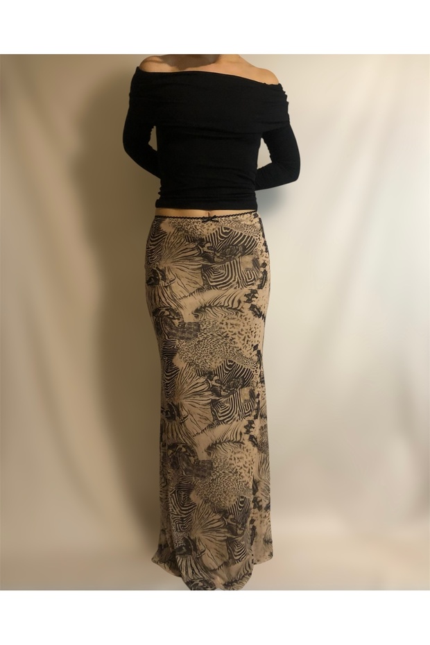 Desenli Maxi Etek - 2