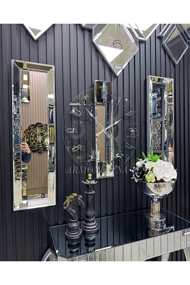 3 lü GÜMÜŞ ŞEFFAF MODEL SAAT SET - 1