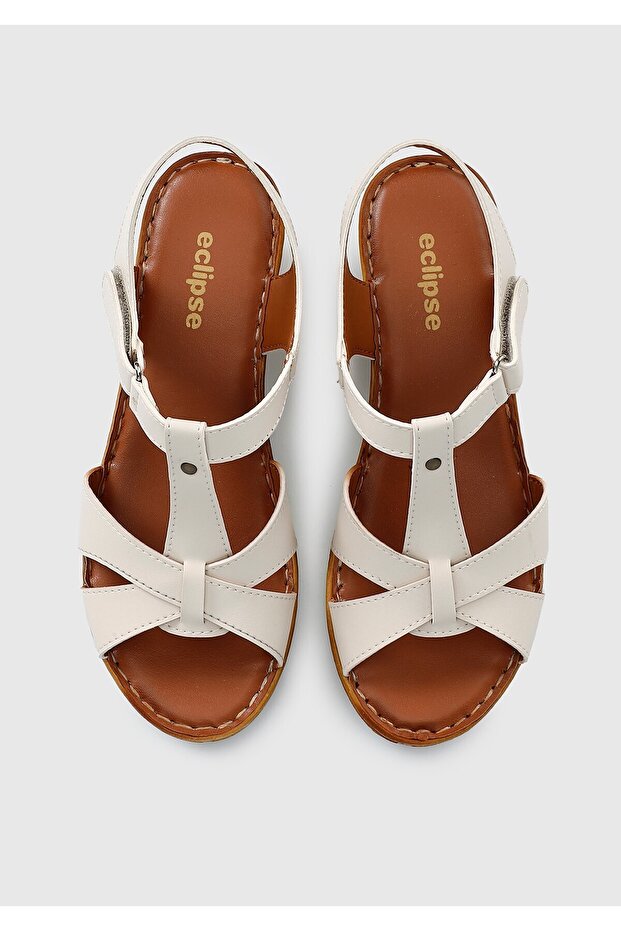 Bej Kadın Konfor Sandalet - 5