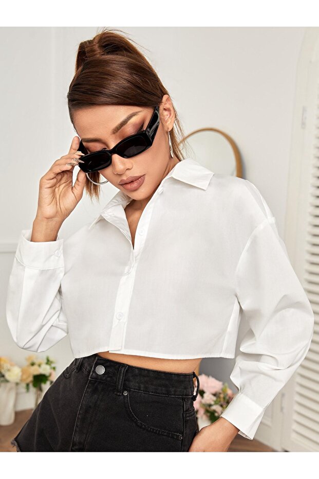 Minimal Edge Rectangle Black Sunglasses