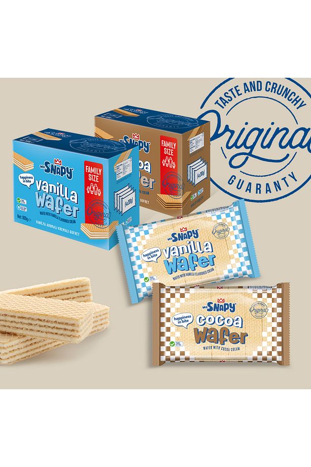 Vanilyalı Gofret 800 gr 3 Adet Kakaolu Gofret 800 gr 3 Adet - 2