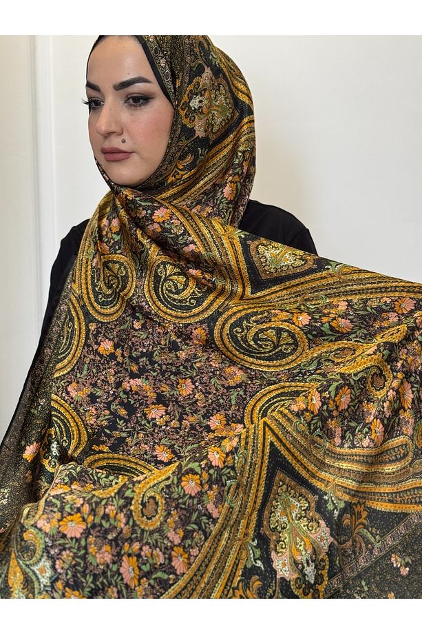 İTHAL HİNT İPEĞİ ÇİFT TARAFLI MODA ŞAL - 1