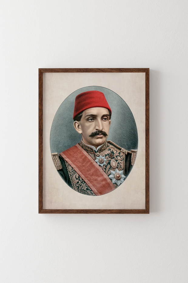 ثانيا. سلطان عبد الحميد خان - إطار خشبي منقوش
