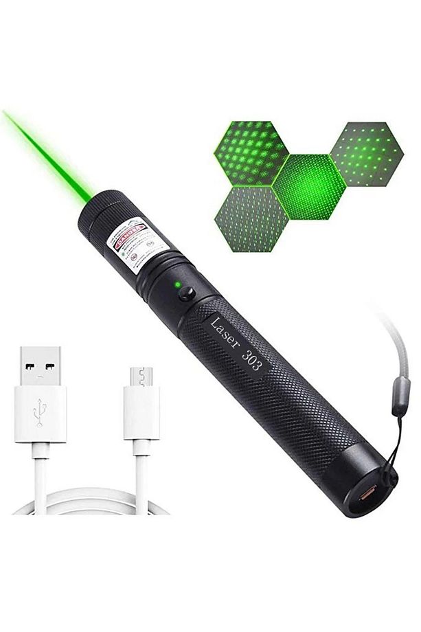 2024 Usb Şarjlı Güçlü Yeşil Lazer Yakıcı Lazer Pointer - 1