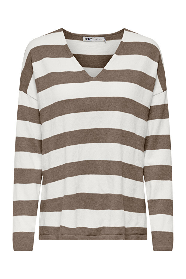 Onlchiantı life ls v-neck knit moch