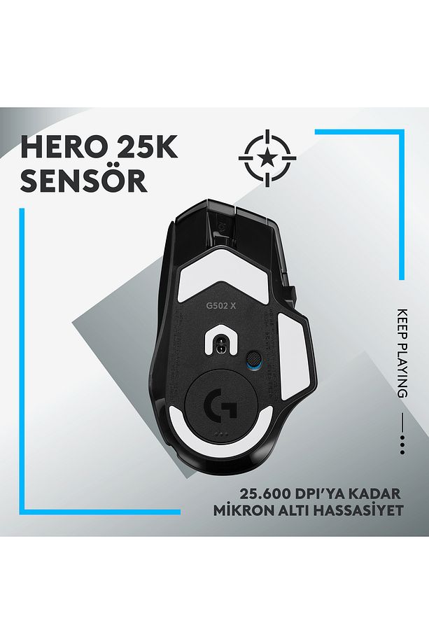 G G502 X Lightspeed Siyah Oyuncu Mouse - 5