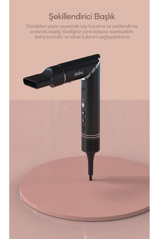 Shd-1720 - Volumair 5 In 1 Bldc Katlanabilir Air Saç Kurutma Ve Şekillendirici Siyah - 8
