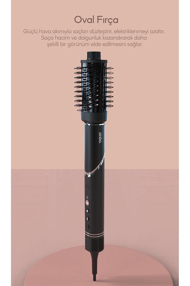Shd-1720 - Volumair 5 In 1 Bldc Katlanabilir Air Saç Kurutma Ve Şekillendirici Siyah - 6