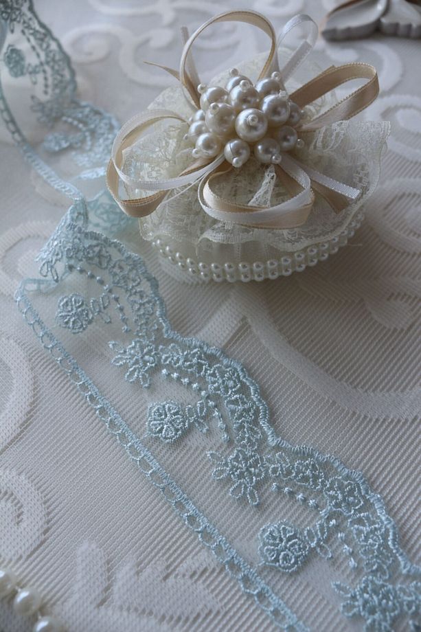 Efsane Güpür Dantel Mavi -8f0017 - 1