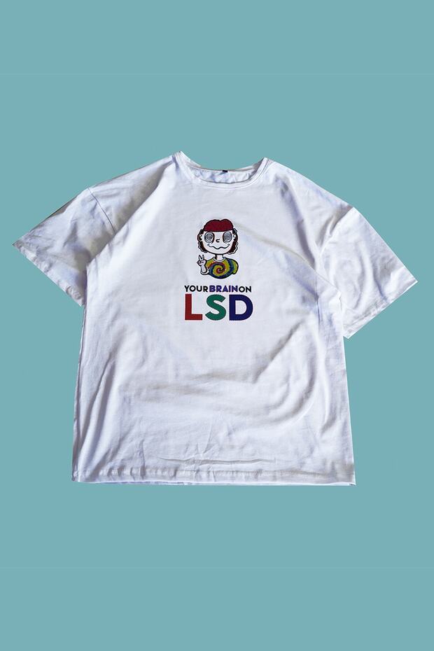 Psychedelic Lsd Oversize Tişört - 1