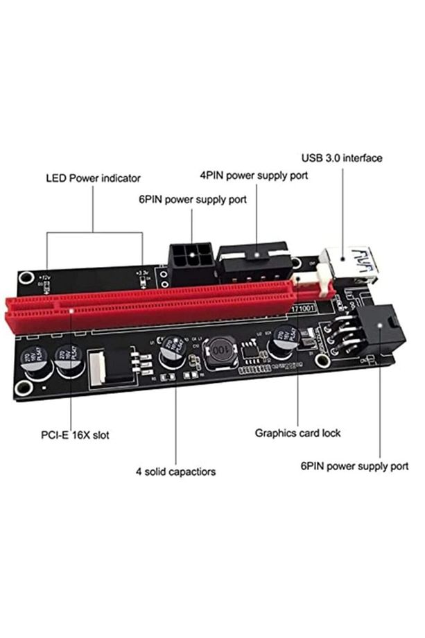 4842 Pcı E Express 1x To 16x Usb 3.0 009s Riser Yükseltici Uzatma Kartı 008s - 2