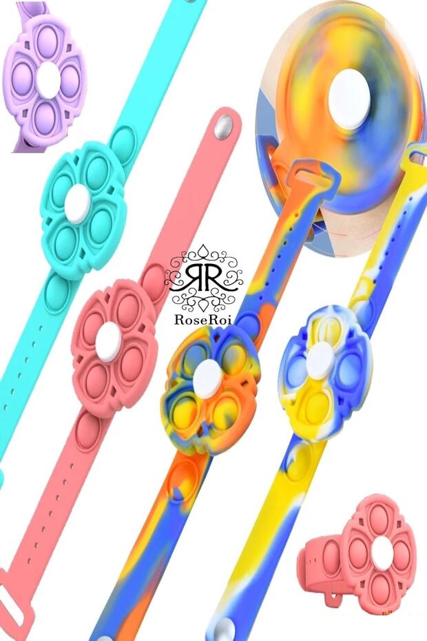 Stres Çarkı Popit Oyuncak Bileklik Pop It Bir Dakika Dönebilen Popitli Stres Çarklı Bileklik - 6