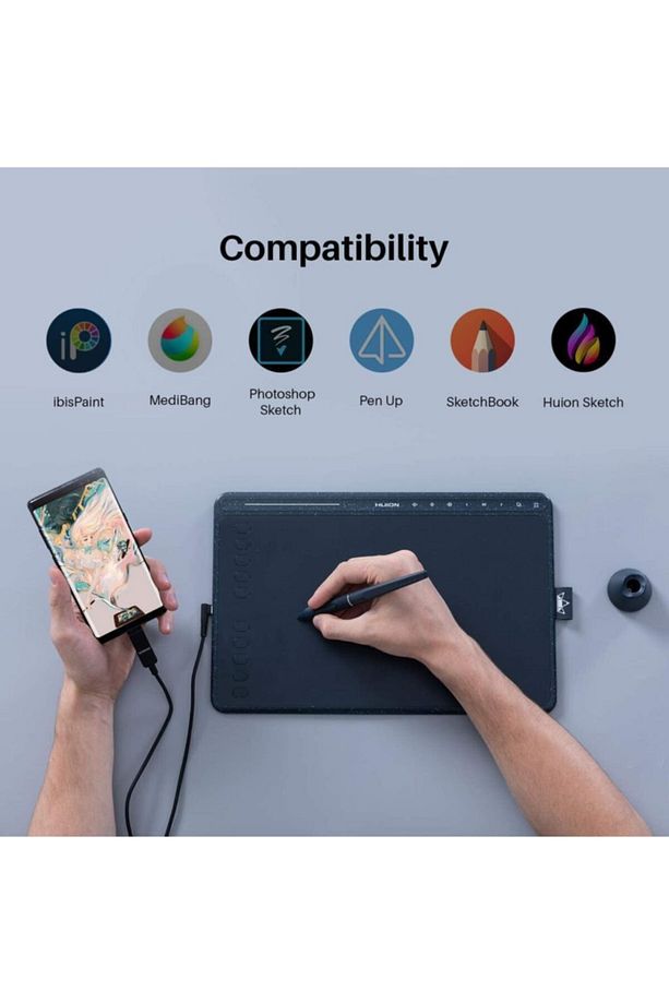Hs611 Grafik Çizim Tableti Android Destekli Kalem Tablet - 4