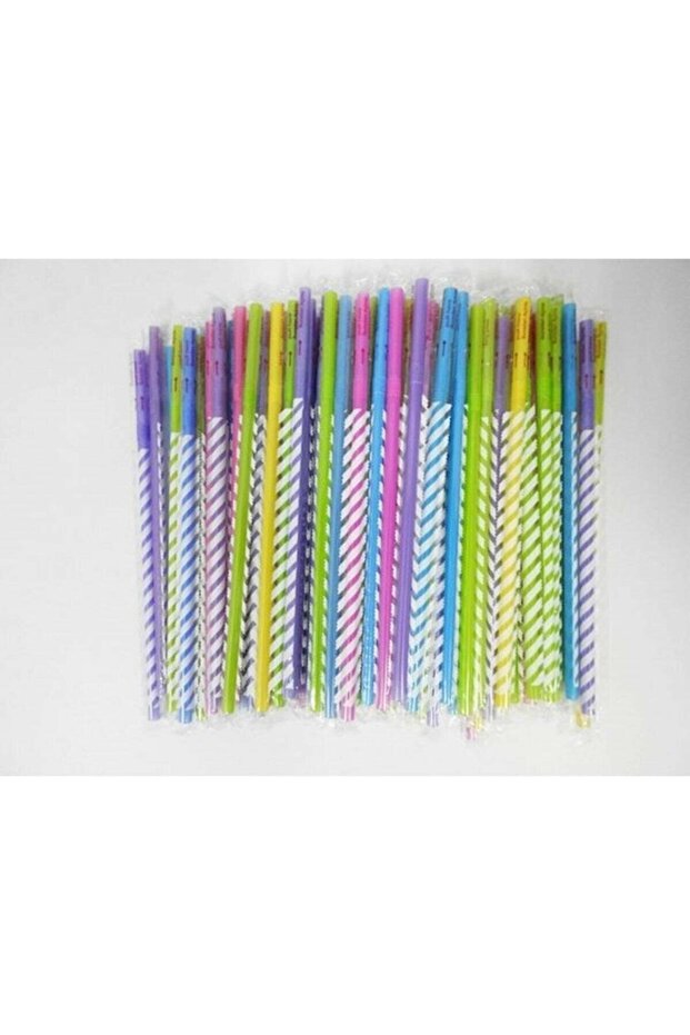 Renkli Körüklü Tek Tek Jelatinli Frozen Pipet 50 Li Paket - 1