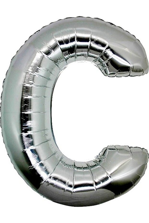 Letter Foil Balloon Letter C Large Size Balloon Silver/Grey 100 cm
