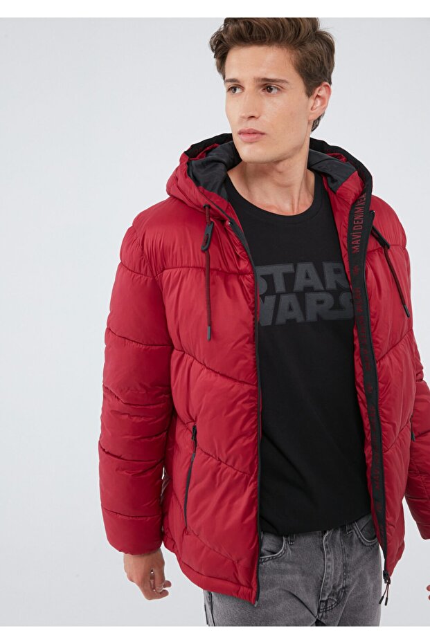 Erkek Kırmızı Mont - 3