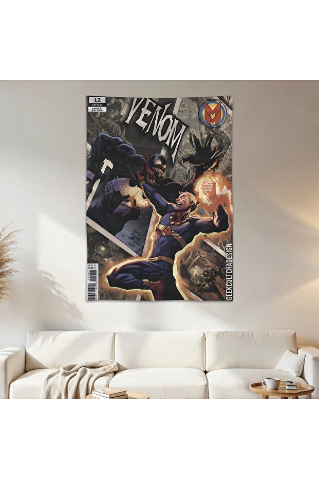 Venom Wall Drape Wall Tapestry ملصق من قماش الساتان عالي الجودة