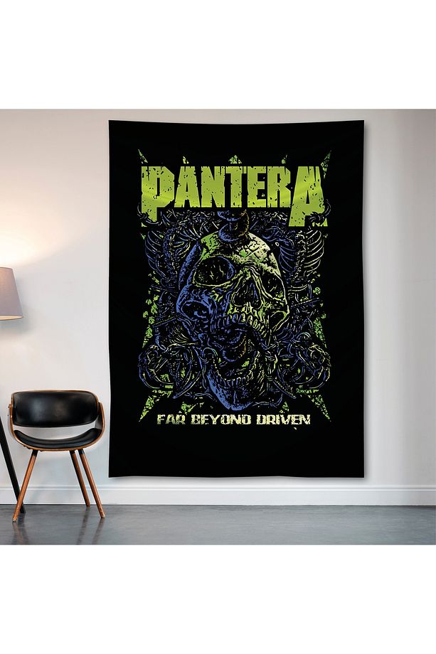 Pantera Duvar Örtüsü Duvar Halısı Birinci Kalite Saten Kumaş Poster - 2